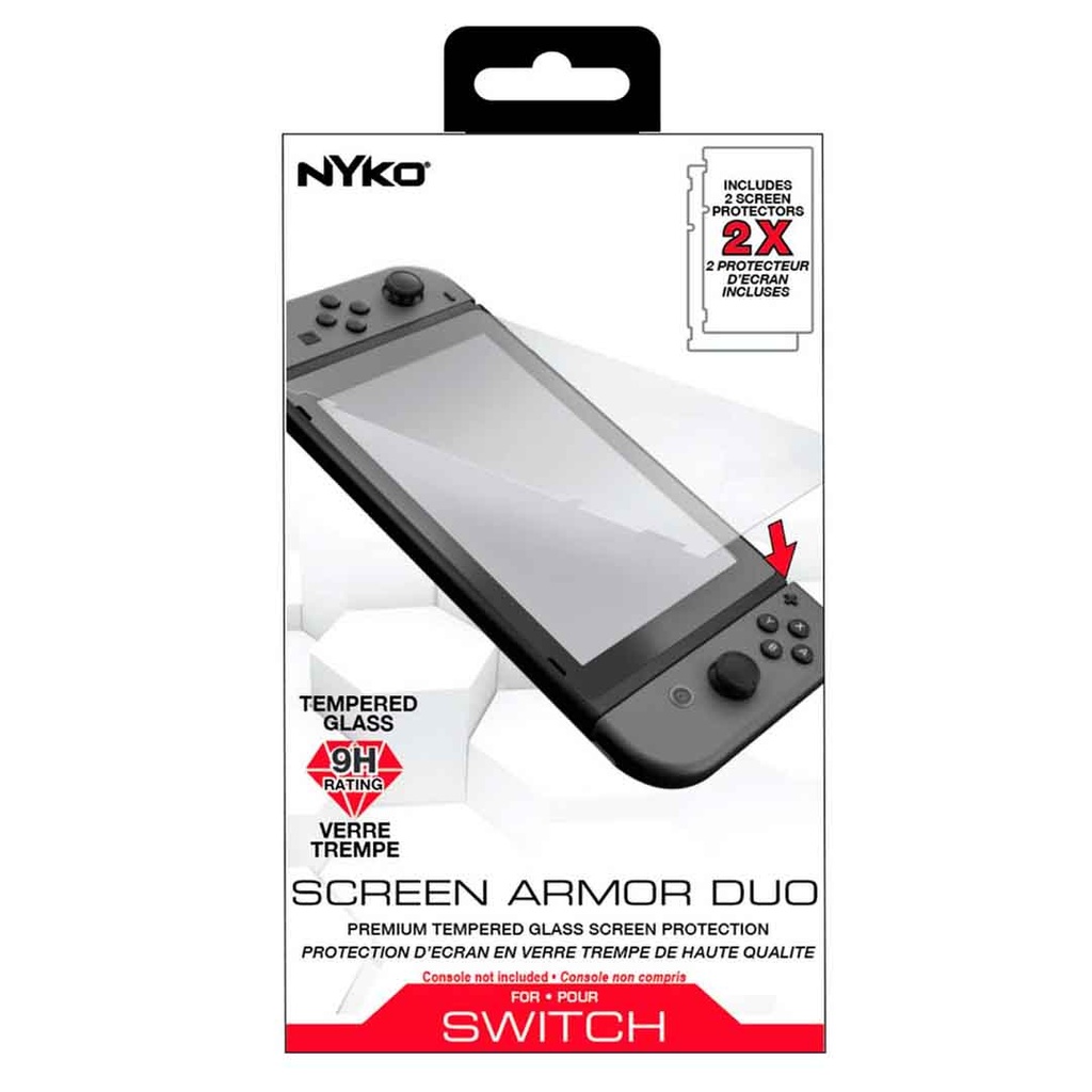 Nyko NS Armor 2 Pack Tempered Glass Screen Protectors