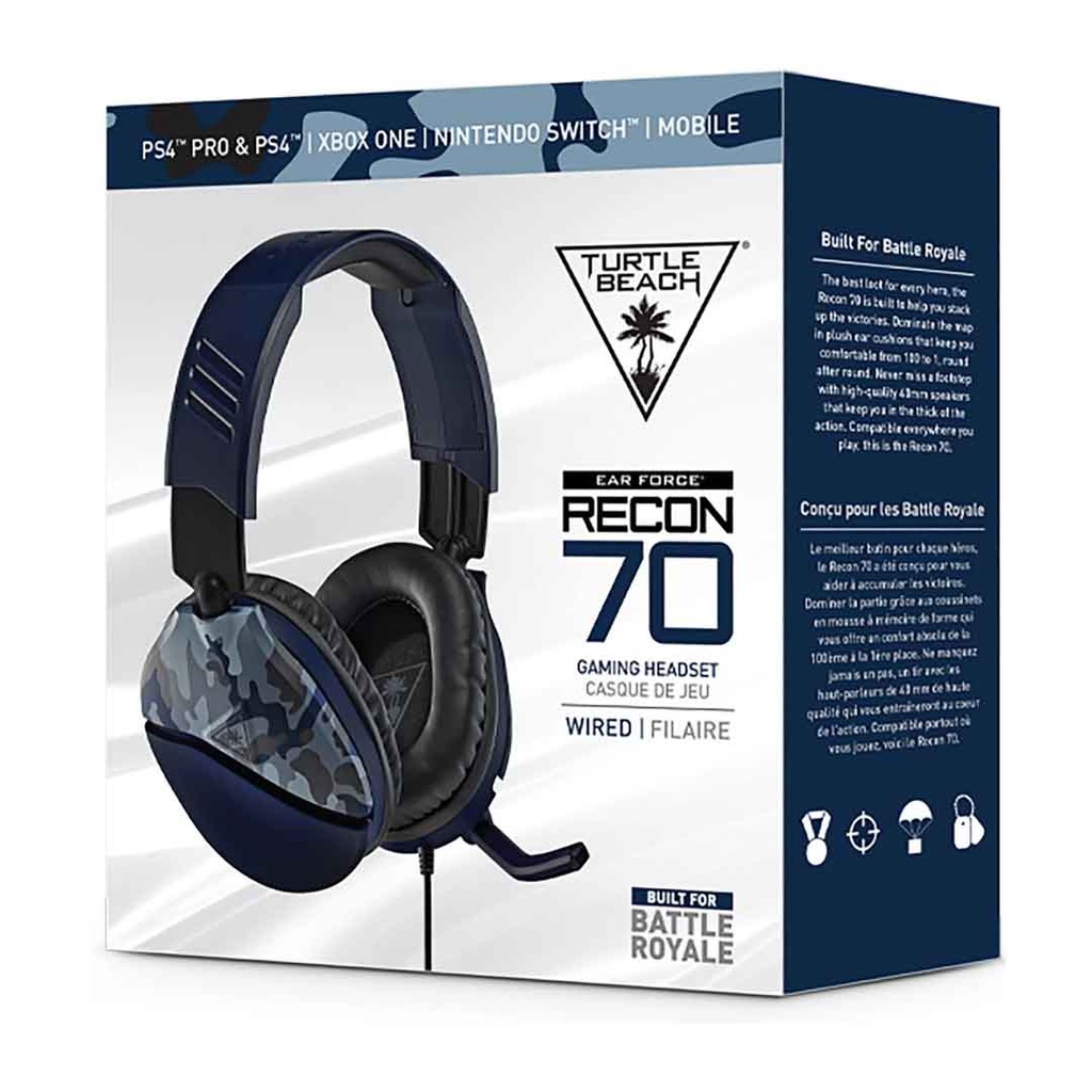 Turtle Beach Recon 70 Multi-Platform Gaming Headset - Blue Camo