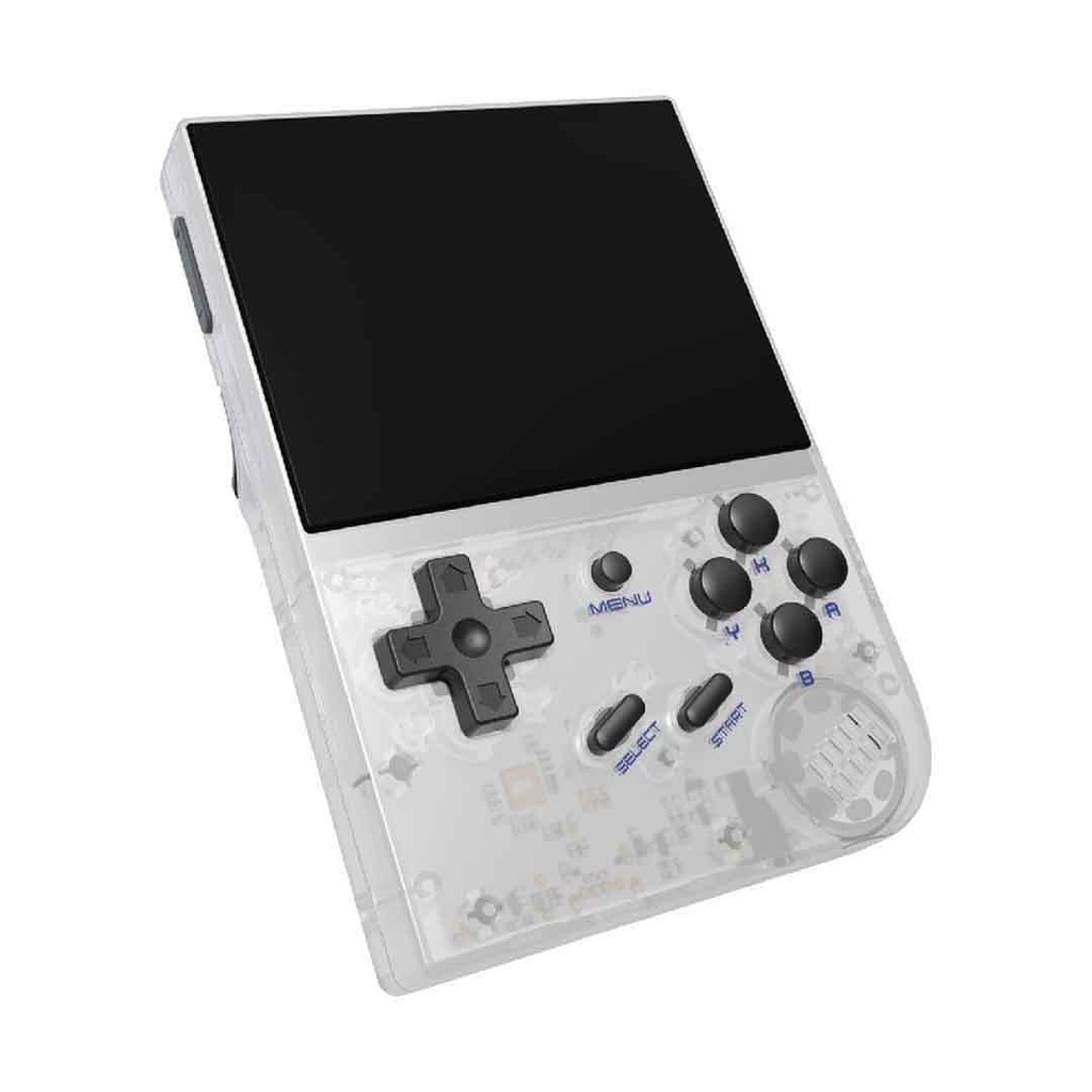 ANBERNIC RG35XX Handheld Game Console Linux System 3.5 Inch HDMI output 64GB (Transparent White)