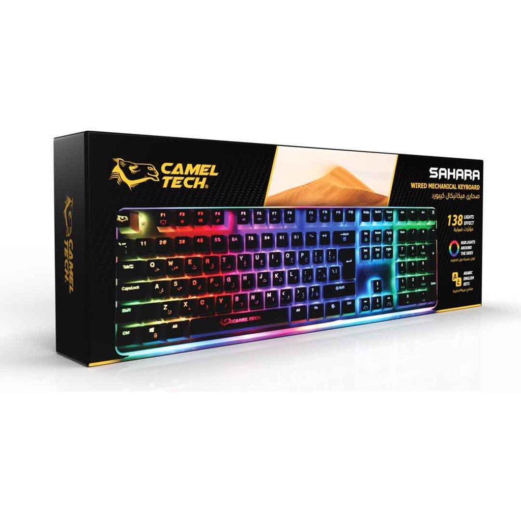 Camel Tech Sahara Keyboard/Blue Switch - Black