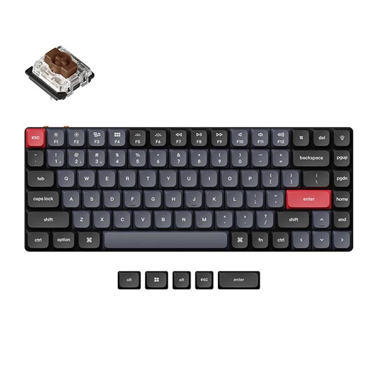 Keychron K3 Pro 84 Keys Gateron Mechanical Keyboard  White Backlight Brown