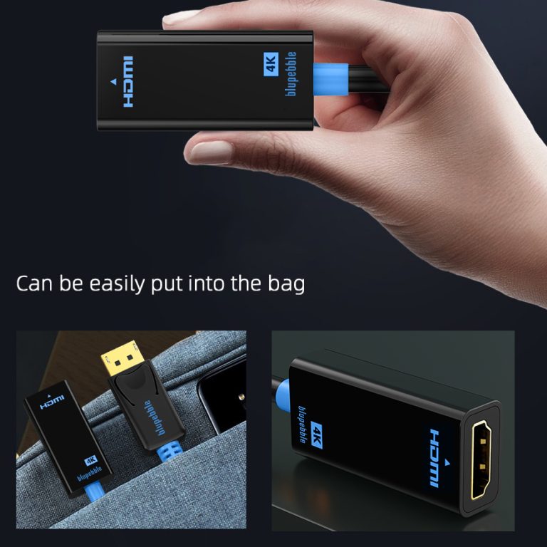 Blupebble 4K DP to HDMI Adapter Black