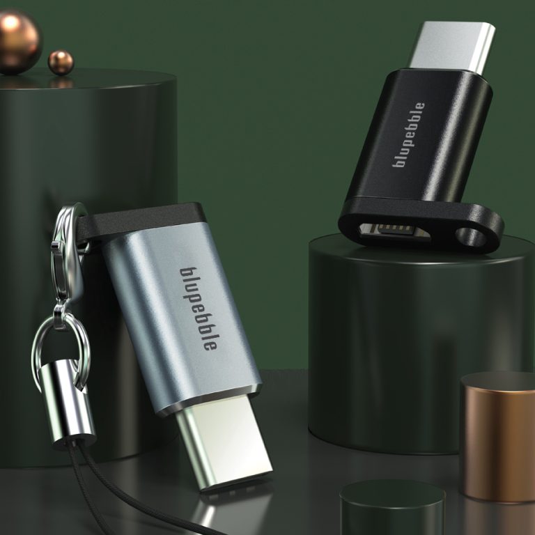 Blupebble USB-C to Micro USB OTG Adapter Grey