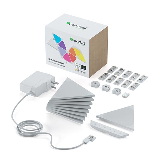 Nanoleaf - Shapes - Triangles Mini - Starter Kit - White - 9 Pack 
