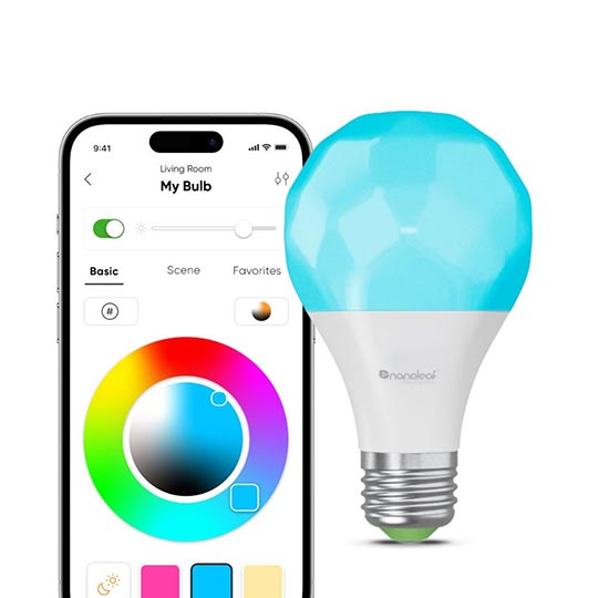 Nanoleaf Essentials - Matter - E27 Smart A60 Bulb - 800Lm - White - (2700K-6500K - 220V-240V) - 3 Pack