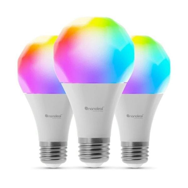 Nanoleaf Essentials - Matter - E27 Smart A60 Bulb - 800Lm - White - (2700K-6500K - 220V-240V) - 3 Pack