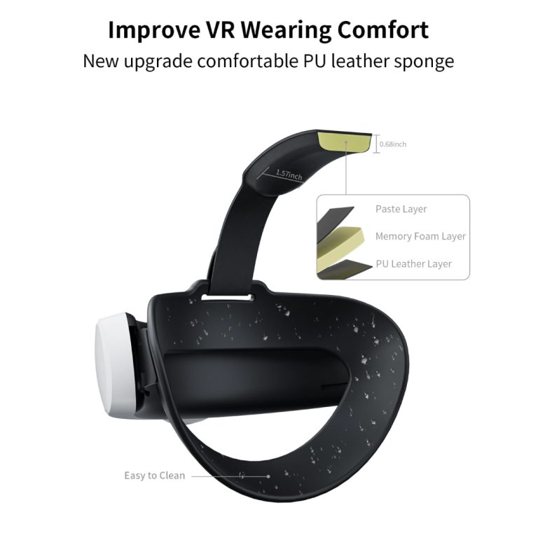Blupebble Elite Adjustable Headstrap White with 6000 mAh Powerbank Built-in for Meta Quest 3
