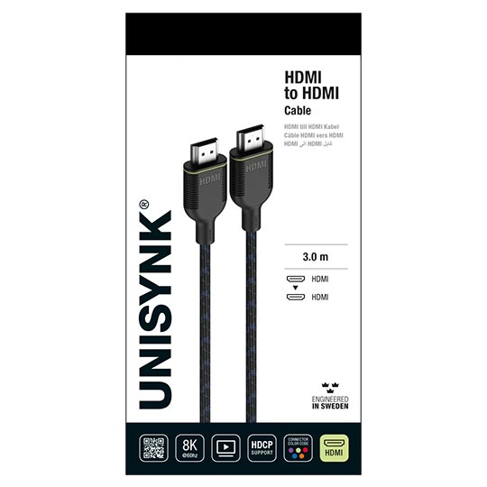 UNISYNK HDMI TO HDMI CABLE BLACK 1.5 MTR
