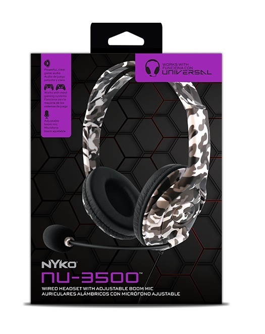 Nyko Headset UN-3500 Black And White Camo