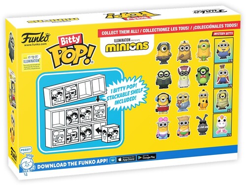 Funko  Bitty Pop! Animation: Minions - Roller Skating Stuart - Figure
