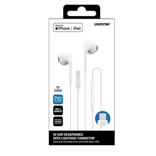 Unisynk In-Ear Headphones 3.5Mm White