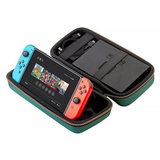 RDS Industries - NS Game Traveler Deluxe Travel Case - Green Zelda Tears of the Kingdom 