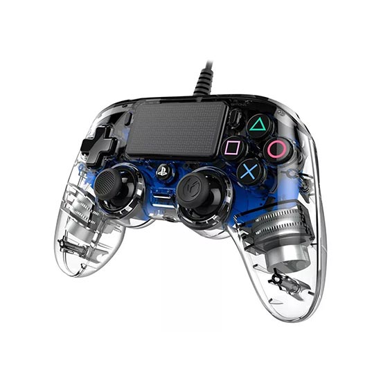 PS4 - Nacon Wired Compact Controller - Clear Blue