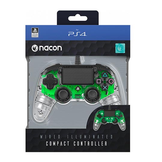 PS4 - Nacon Wired Compact Controller - Clear Green