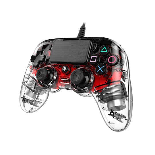 PS4 - Nacon Wired Compact Controller - Clear Red