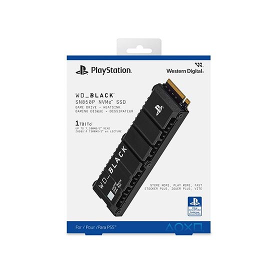 WD - BLACK 1TB SN850P NVMe SSD with Heatsink For PS5