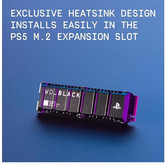 WD - BLACK 1TB SN850P NVMe SSD with Heatsink For PS5