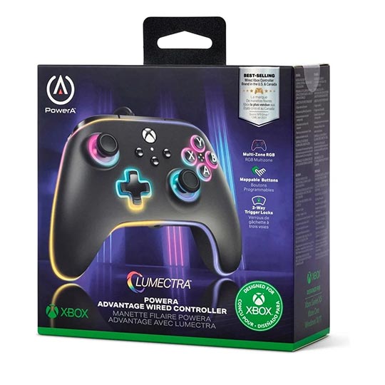 PowerA Advantage Wired Controller for Xbox Series X with Lumectra – Black
