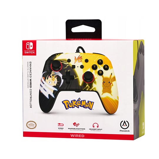 PowerA Enhanced Wired Controller for Nintendo Switch - Pokémon: Pikachu vs. Meowth