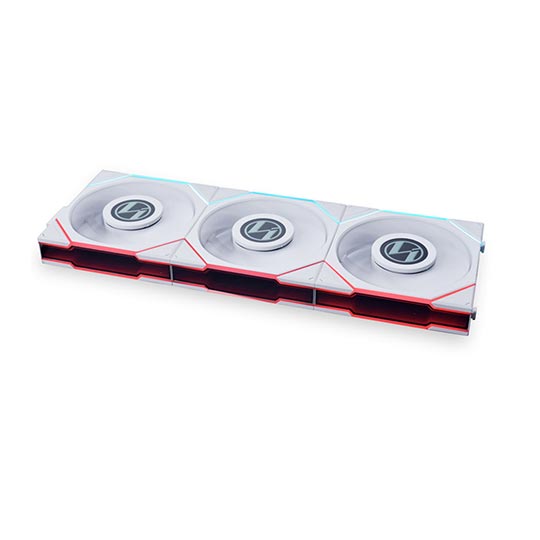 UNI FAN TL-LCD Reverse 120 White (3pcs)aRGB PWM with LCD Screen 120mm TBC RPM (3pcs) with controller 28mm thickness (Reverse blade)