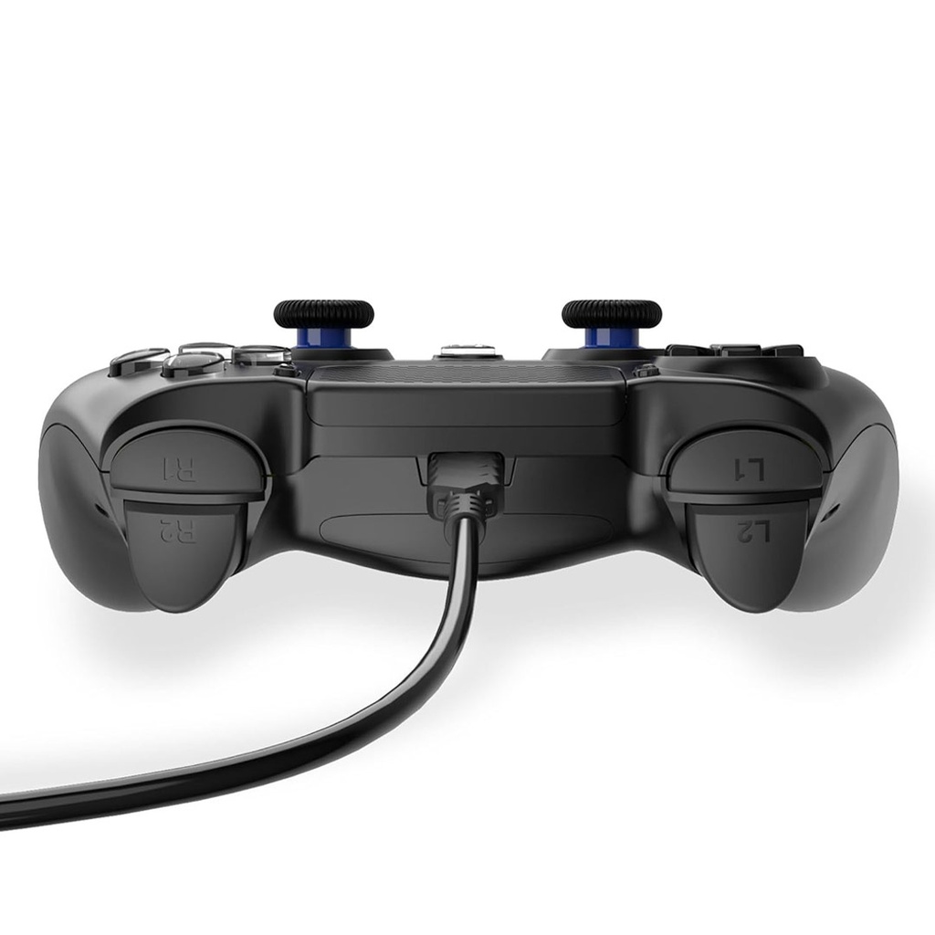 Freaks And Geeks Black Wired Controller with 3M Cable with Jack Socket for PS4