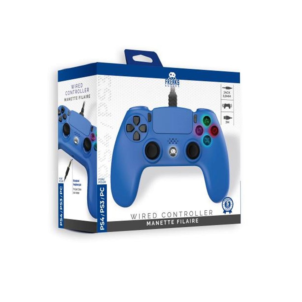Freaks And Geeks Harry Potter - Blue Wired Controller  with 3M Cable with Jack Socket for PS4