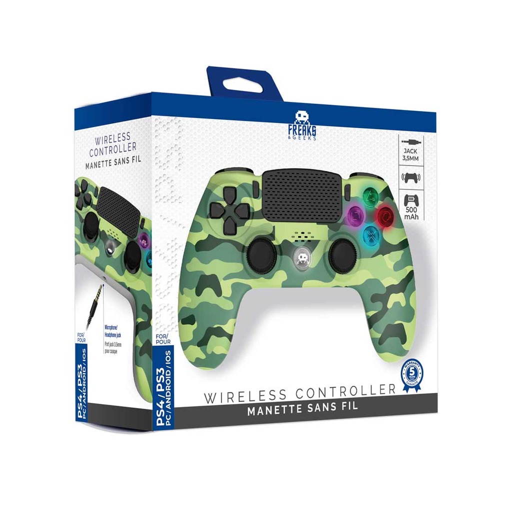 Freaks And Geeks Harry Potter - Green Camo Wireless Controller with Headphone Jack and Illuminated Buttons For PS4 