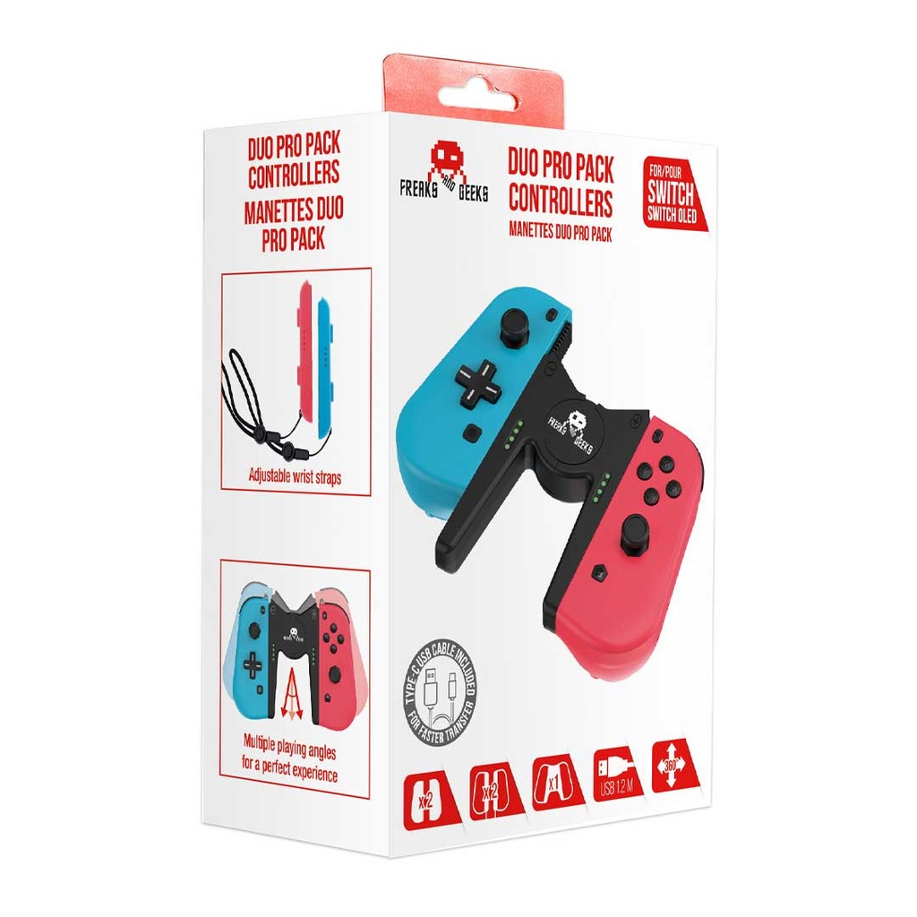 Freaks And Geeks Harry Potter -Duo Pro Pack JoyCon Type Controllers Blue/Red Neon