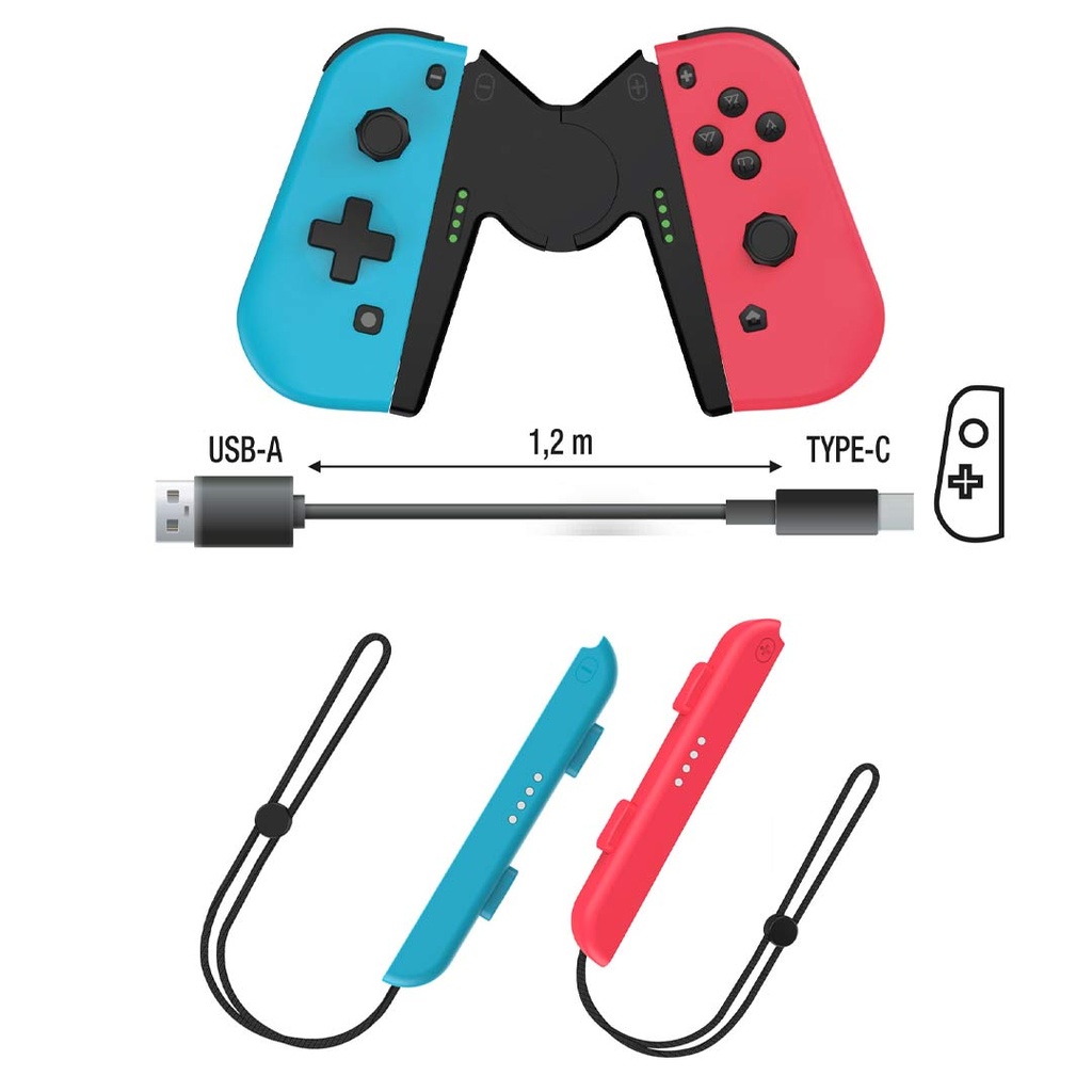 Freaks And Geeks Harry Potter -Duo Pro Pack JoyCon Type Controllers Blue/Red Neon