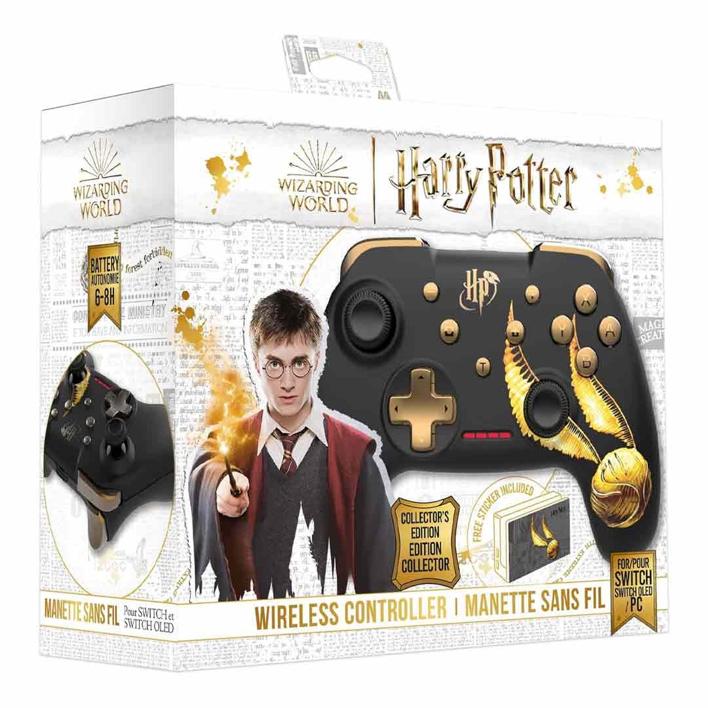 Freaks And Geeks Harry Potter Golden Snitch - Wireless Controller with 1M Cable  For Switch