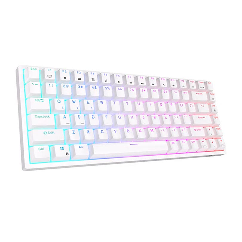 Royal Kludge Gaming Keyboard Rgb Tri Mode Hot Plug Blue Switch White Rk84