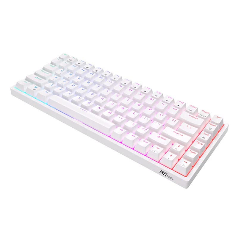 Royal Kludge Gaming Keyboard Rgb Tri Mode Hot Plug Blue Switch White Rk84