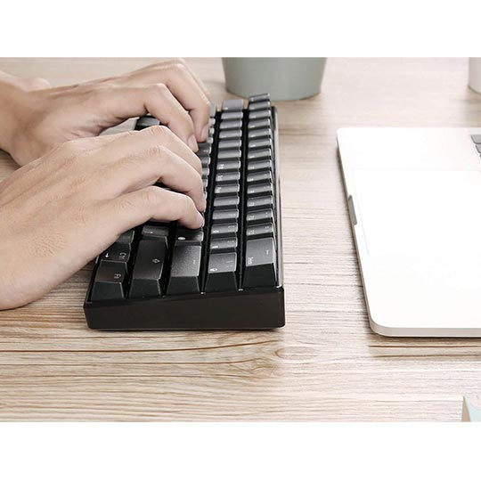 Royal Kludge Gaming  Keyboard Rgb Tri Mode Hot Plug Brown Switch Black Rk61