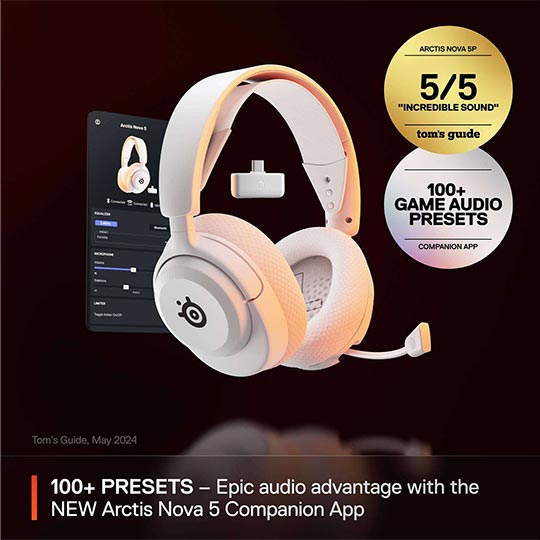 SteelSeries Arctis Nova 5 Wireless Gaming Headset - White