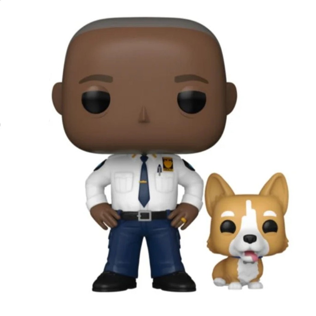 Funko Pop! Tv: Brooklyn Nine-Nine - Cpt Holt with Cheddar