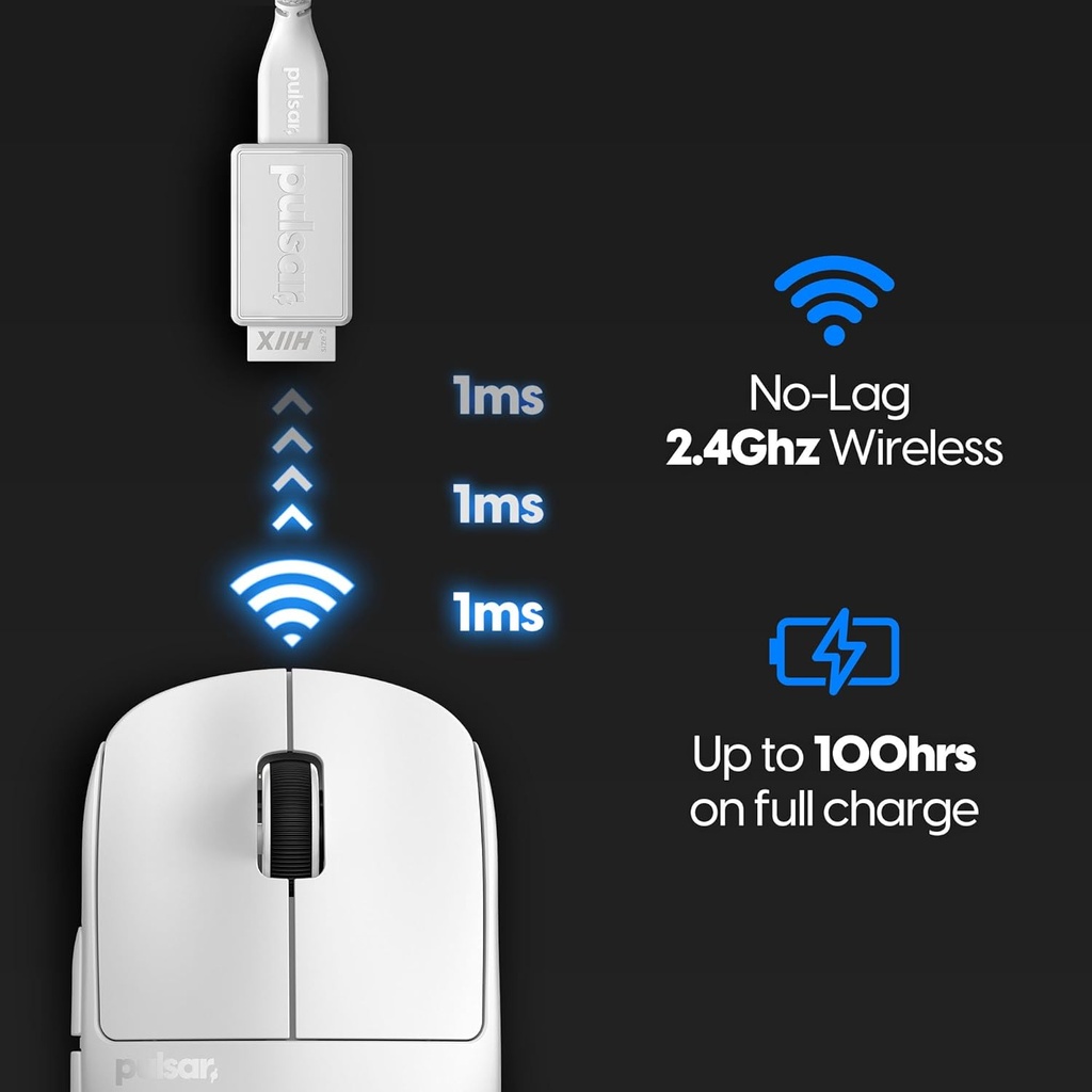 Pulsar X2H Wireless Gaming Mouse V3 Size2 White : 696712_2