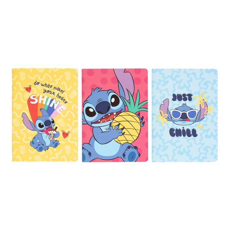 Erik: Disney Stitch Tropical Pack Of 3 A5 Notebooks_1