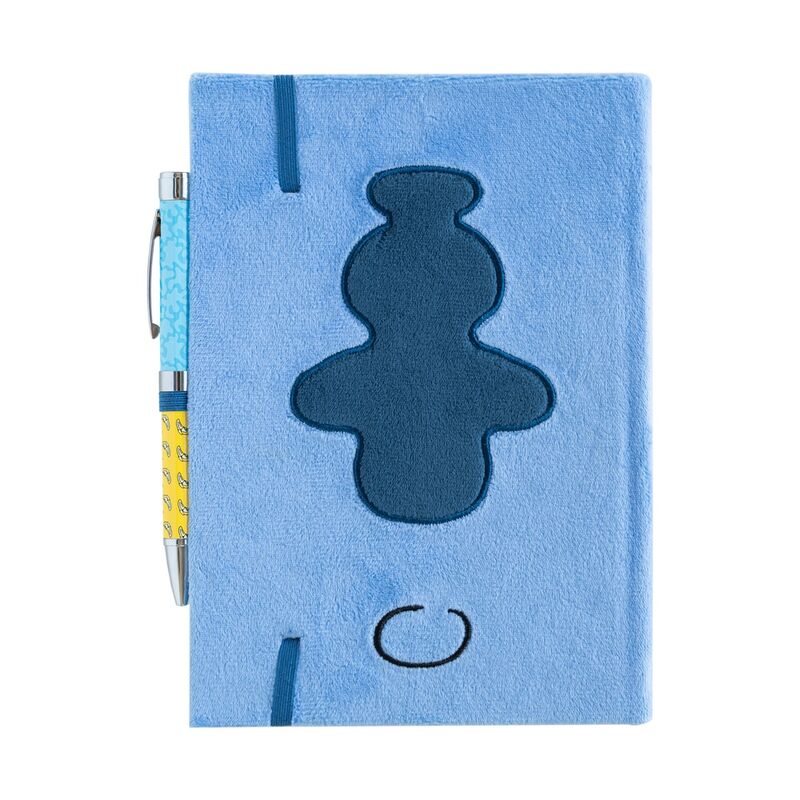 Erik: Disney Stitch Tropical Plush CoverPremium A5 Notebook With Projector Pen_1