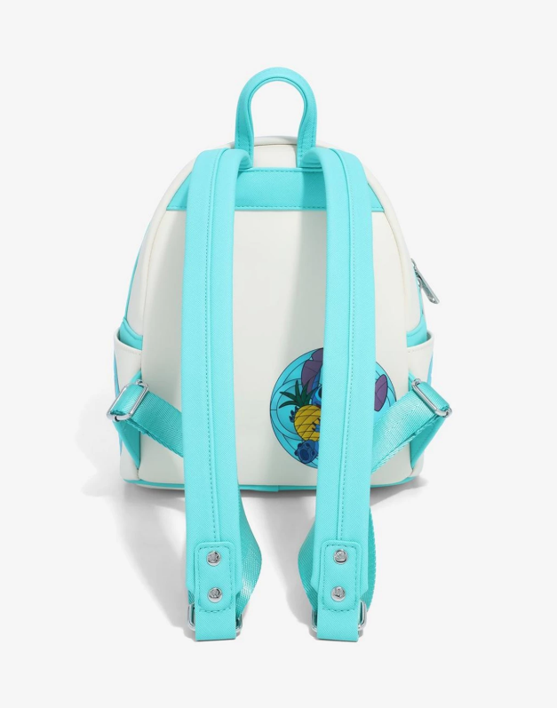 Loungefly! Leather: Disney Lilo and Stitch Stained Glass Mini Backpack_2