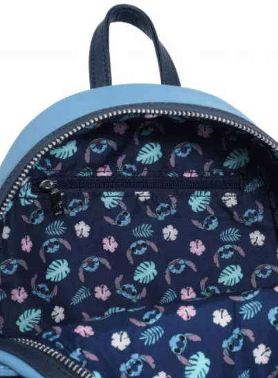 Loungefly! Leather: Disney Stitch Floral Collection Cosplay Faux Leather Mini Backpack_1