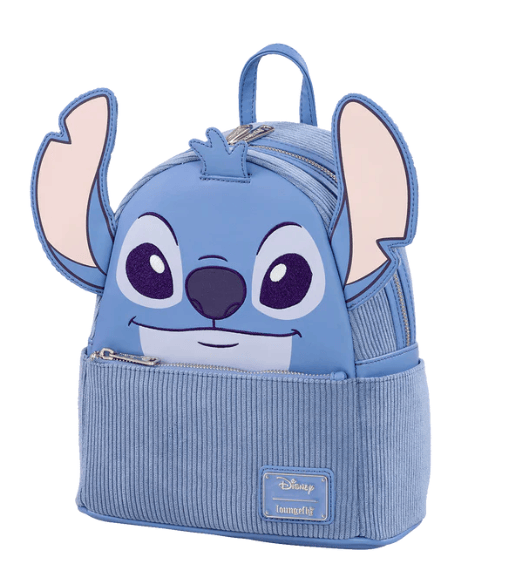 Loungefly! Leather: Disney Stitch Minimal Corduroy Mini Backpack_1