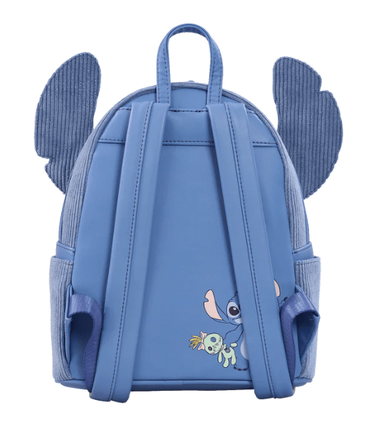 Loungefly! Leather: Disney Stitch Minimal Corduroy Mini Backpack_2