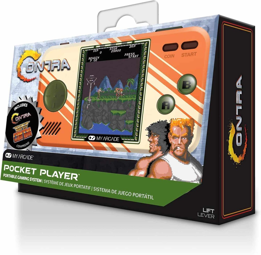 My Arcade Contra Pocket Player-2-In1 Retro Handheld