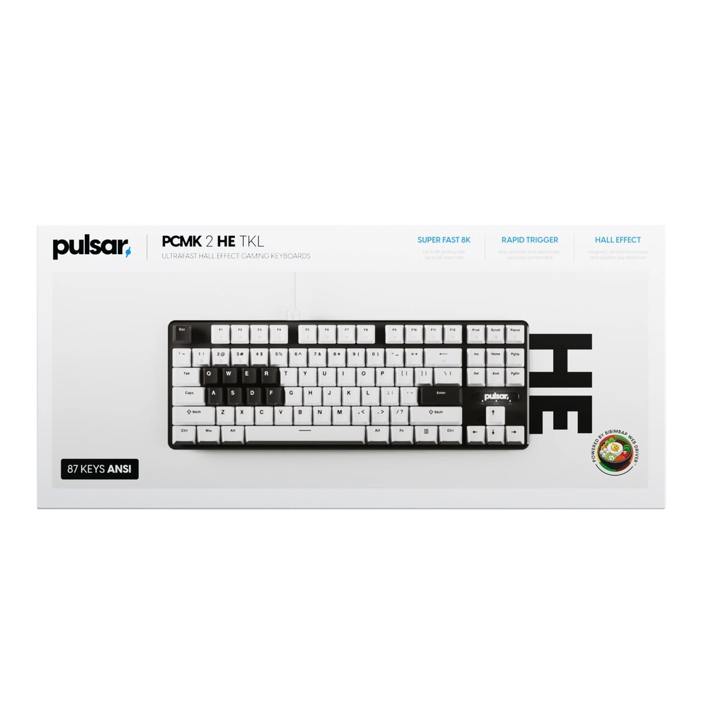 PULSAR - PCMK 2 TKL Ultrafast Magnetic Hall Effect Gaming Keyboard - White 