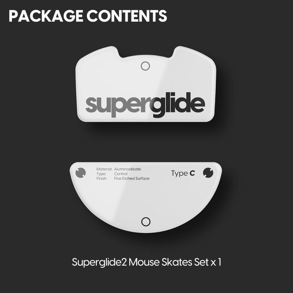 PULSAR - Superglide Ver 2 Glass Skates For Razer Viper V3 Pro -White