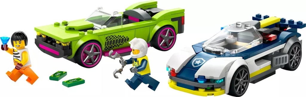 LEGO Police Car & Muscle Car Chase
