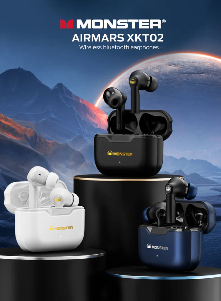 Monster AIRMARS XKT02 Wireless Gaming Headphones Black