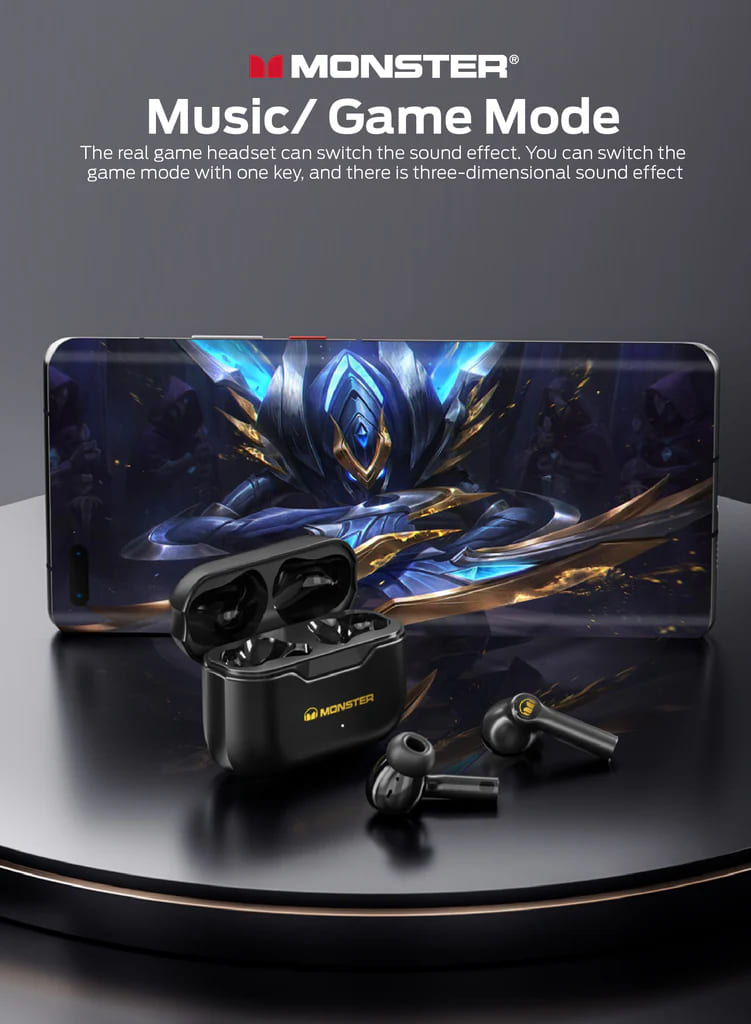 Monster AIRMARS XKT02 Wireless Gaming Headphones Blue