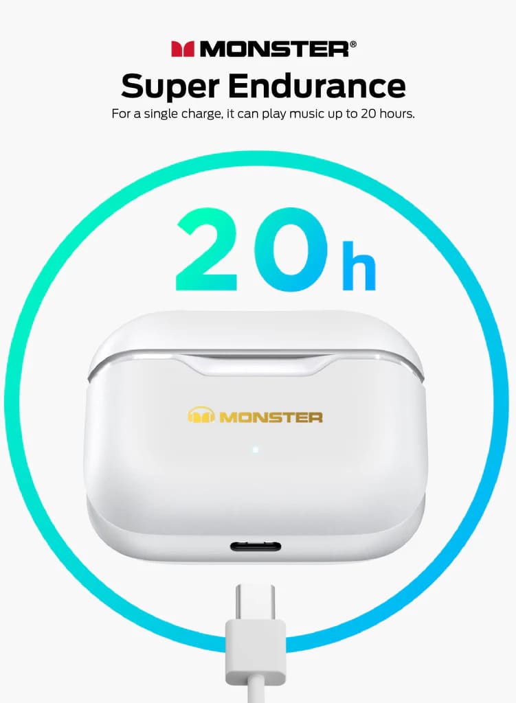 Monster AIRMARS XKT02 Wireless Gaming Headphones White