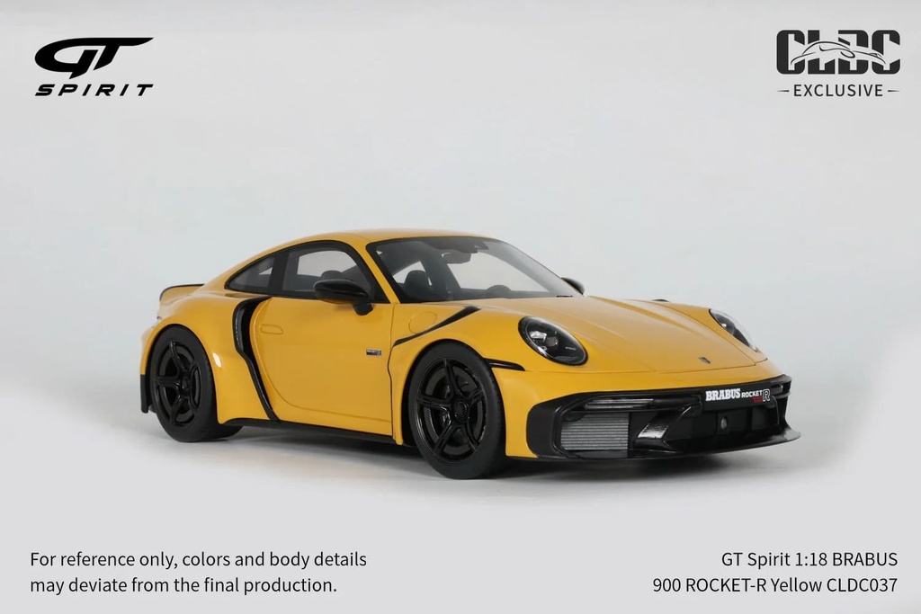 CLDC Exclusive 1/18 GT Spirit Porsche BRABUS 900 Rocket-R Limited Edition Yellow Diecast Car